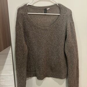 H&M Classic Brown Crew Neck Sweater